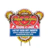 karangan bunga papan pernikahan | happy wedding jakarta