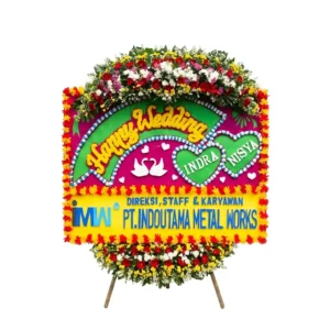 karangan bunga papan pernikahan | happy wedding jakarta