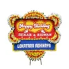 karangan bunga papan pernikahan | happy wedding jakarta