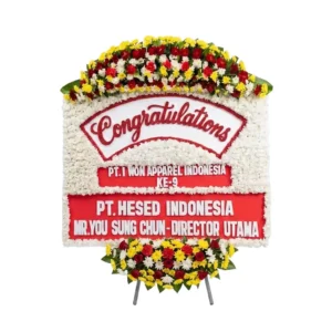 karangan bunga papan selamat & sukses | congratulations | peresmian | grand opening | pelantikan | sertijab | anniversary | ulang tahun | dirgahayu jakarta